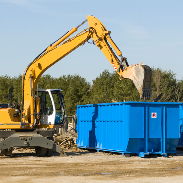 are there any restrictions on where a residential dumpster can be placed in Byron